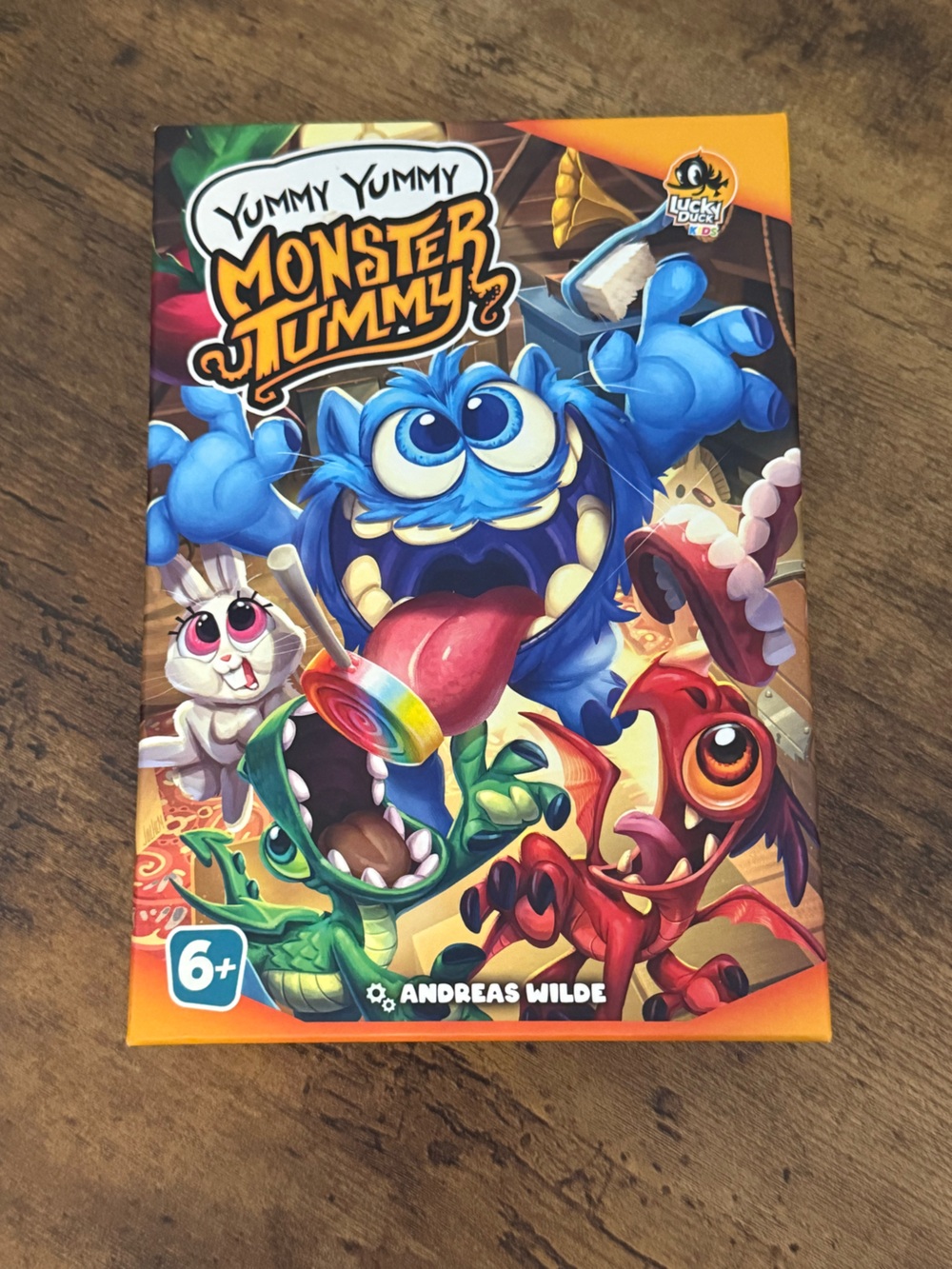 Lucky Duck Kids "Yummy Yummy Monster Tummy" Card Game Scan & Play Game NEW